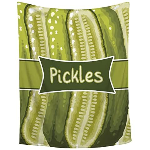 Pickles Blanket Flannel Throw Blanket Ultra Soft Plush Bed Blanket for Home Decor - Quilt Blanket All Seasons for Couch Sofa Bed, 60"x80"-Adults/Twin Size Cover