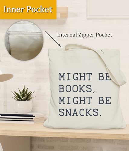 Bolsa Tote para amantes de libros con bolsillo interior miniatura 4