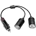 TAASINGEER 12V Splitter Cigarette Lighter Splitter Car Splitter Cigarette Lighter 19 inch Cigarette Lighter Extension Cord 15A Black