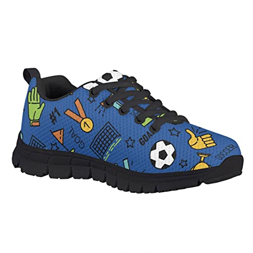 AmzPrint Funny Alpaca Llama Print Lace-Up Casual Unisex-Child Tennis Shoes Mesh Flat Sport Cheap Sneakers Size 1.5 Yellow