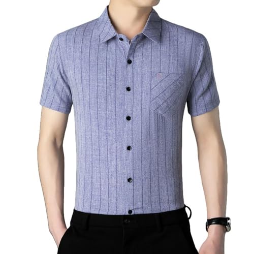 Chemise décontractée homme manches courtes vêtement léger été respirant