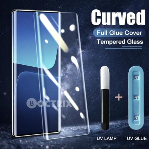 Image of Advanced UV Tempered Glass Screen Protector for Motorola Edge 70 Fusion 5G | Transparent | Pack of 1 | Full Screen Coverage with UV Installation Kit