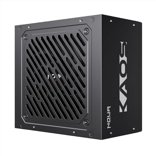 Noua Kaos 550W Alimentatore ATX per PC Gaming 550 Watt, Soddisfa 80+ Bronze, DC to DC, Ventola Silenziosa da 120mm, PFC Attivo, Cavi Piatti