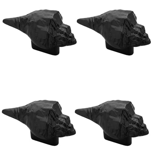 Image of Shell Shape Knob for Drawer /Cabinet Knob for Drawers /Wardrob Drawer Knobs /Drawer Handle (Zinc Alloy /Black Finish) Pack of 4-| 3 Years Warranty |