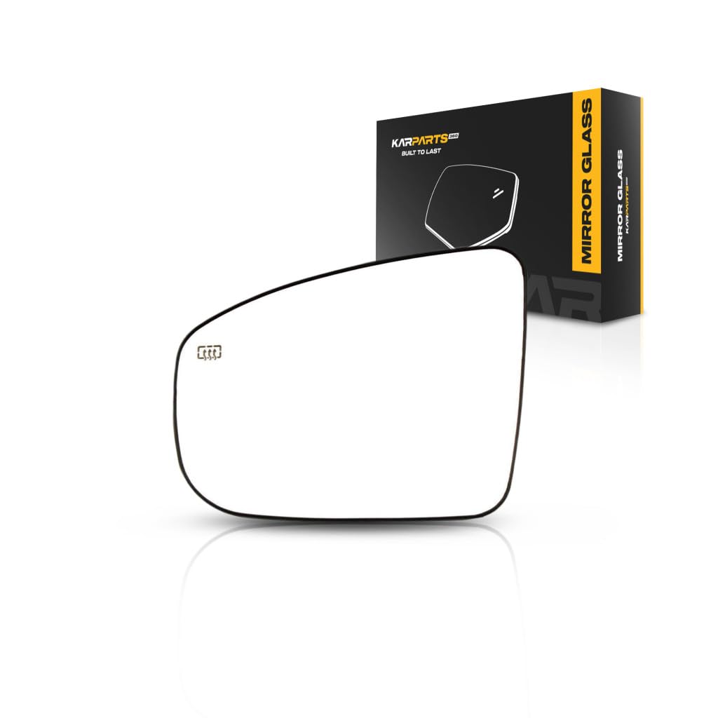 KarParts360 For Nissan Pathfinder 2013 14 15 2016 Mirror Glass Driver Side | Heated | w/Backing Plate | Platinum/SL Hybrid | Flat Glass Type | Replacement For 963663KS0B