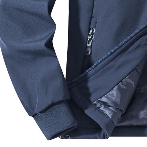 TONY BACKER Giacca Uomo Invernale Softshell Impermeabile Antivento con Cappuccio Staccabile, Giubbotto Cappotto Casual Trekking 3510