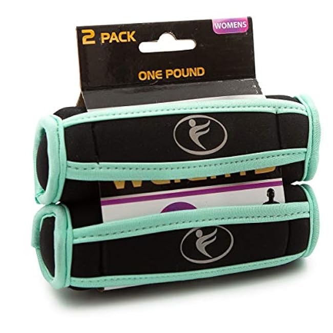 (2 Pack 1lb Walking Weights Soft Hand Grip Exercise Home Gym Accessories