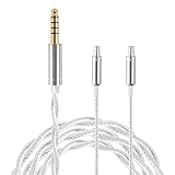 FAAEAL Silver Plated Replacement Audio Upgrade Cable Compatible with Sennheiser HD800 HD800s HD8XX HD820 HD820s Dharma D1000 Headphones Wired Upgrade Replacement Cord 4.4mm Plug