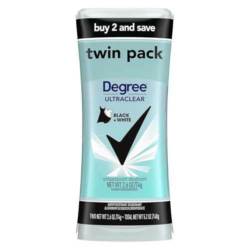 Degree, UltraClear Antiperspirant Deodorant Black White, 2.6 Ounce, 2 Count