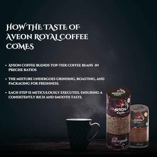 Image of Aveon Cafe Royale Instant Coffee 3 x 50g � Premium Freeze-Dried Blend | Rich Aroma & Smooth Flavor | Quick & Convenient Brew (Pack of 3)