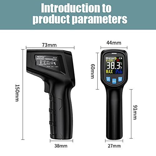 Hosioe -50~600 ℃ LCD digital portátil sem contato termômetro infravermelho Pirômetro de testador de
