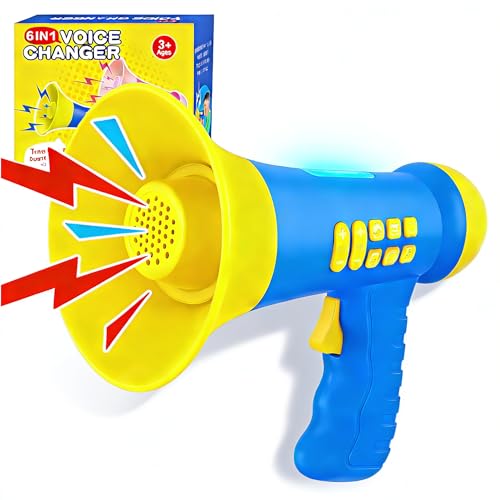 Rechargeable Voice Changer for Kid, Mini Megaphone,Toys for 3,4,5,7,8,9 Years Old Boy Girl Birthday Gifts, Microphone for Kids,Outdoor Games for Kids with Funny Sound Effects, Recording, Echo Function