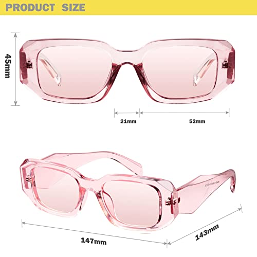 Image of mosanana Trendy Rectangle Sunglasses for Women Men-Goulding