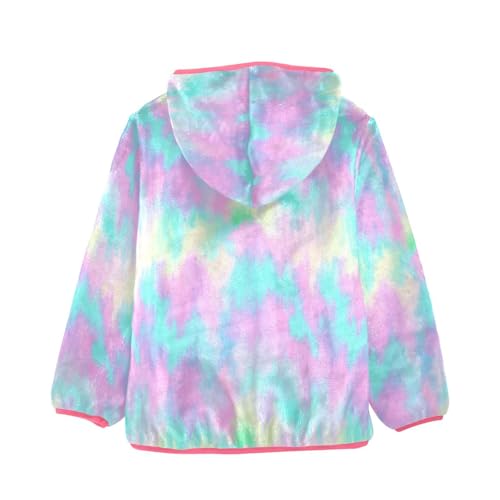 OTVEE Abstract Colorful Bright Wave Kids Hoodie Jacket Fall Spring Full Zip Warm Outwear Coat2
