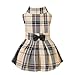 CHOLOGIFT Classic Plaid Dog Dress Cute Puppy Clothes Outfit Medium