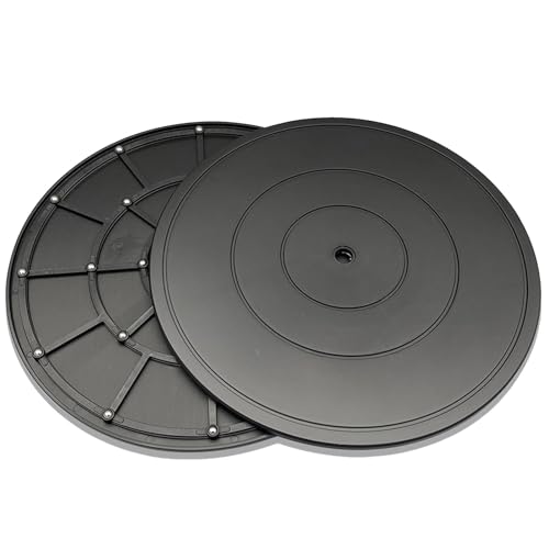 回転台テレビ 耐久性 回転盤 画面 電話機 360度回転 強力な耐荷重性 回転台、滑り止め 回転テーブル台 テレビ 回転テーブル、直径20cm 30cm 40cm、薄型 丸型 小型 ブラック 耐荷重20kg/25kg/50kg、植木鉢 彫刻を配置するために
