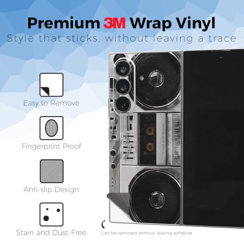 Phone Skin Compatible with Samsung Galaxy Z Fold 8 Ultra - Booming Box - Premium 3M Vinyl Protective Wrap Decal Cover - Easy to Apply | Crafted in the USA by MightySkins by Vision Signs & Graphics - Used condition - Image 2
