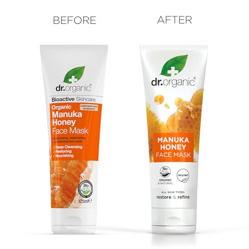 Dr Organic Manuka Honey Face Mask, Nourising, Dry Skin, Mens, Womens, Natural, Vegetarian, Cruelty-Free, Paraben & SLS-Free, Recycled & Recyclable, Organic, 125ml, Packaging May Vary - Image 7