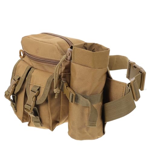 DOITOOL Riñonera Deportiva de Tela Oxford, Color Caqui, Tamaño 16x9x19 Cm, Riñonera de Caza Portátil de Gran Capacidad para Senderismo y Actividades al Aire Libre