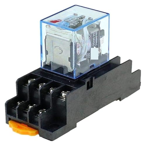 Relais de puissance miniature MY4 AC 220V avec base 10A et indicateur lumineux