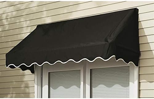 CASTLECREEK 4' Window Door Awning Sun Shade Canopy Outdoor Patio Cover, Black