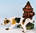 Peeing Pissing Jack Russel Lawn Garden Decor Dog Statue Indoor Outdoor