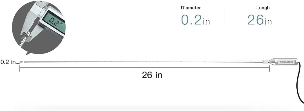 Teslong Rigid Rifle Borescope, 0.2inch Rod Digital Gun Barrel Bore Scope Gun Cleaning Camera-Fits .20 Caliber & Larger Hunting Shooting Firearms, 26inch Long Insertion Tube & 4.5inch 1080P HD Screen - Image 2