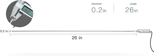Miniatura 2 de Teslong Boroscopio rígido para rifle, varilla de 0.2 pulgadas, cámara de limpieza de pistola de alcance digital, para armas de fuego de caza calibre