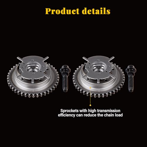 OCPTY Timing Chain Kit (Pair) Fits for 2005-2014 for Ford for F-150 for F-250 for F-350 Super Duty for Mustang Mountaineer Lobo Mark LT for Lincoln for Mercury Variable Timing Phaser VVTi Actuator