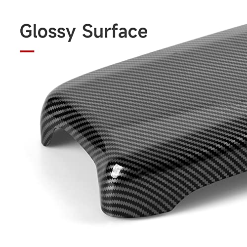 Image of Armrest Storage Box Cover Decals for Honda Civic 2016 2017 2018 2019 2020 2021 10th Gen Accessories ABS Carbon Fiber Stickers