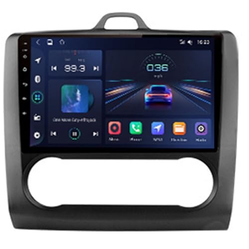 HUVNEXA Reproductor Multimedia con Radio for Coche V1pro CarPlay, for Ford, for Focus, 2 Mk2 2004-2008 2009 2010 2011, Android Auto, GPS, 2 DIN, autorradio Sistema Multimedia(WiFi (1GB 16GB) A2)