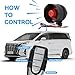WHALETAIL Universal 12V 20W Car Security Horn Vehicle Alarm Security Protection System, Auto Car Alarm Device, Sensitivity Anti Theft Car Alarm System, Loud Horn Car Alarm System with 2 Remote 6 Tone