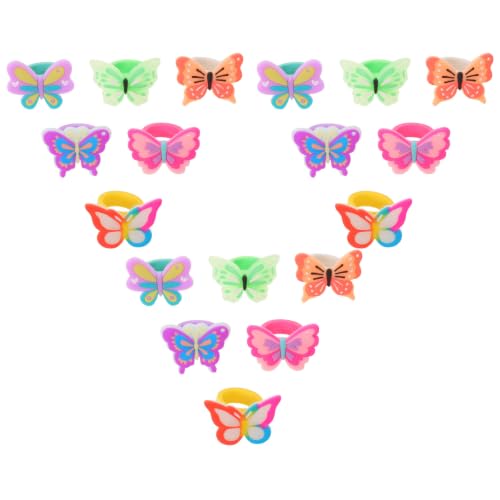 Image of OFFSCH 18pcs Butterfly Rings for Little PVC Smooth Comfortable Fit