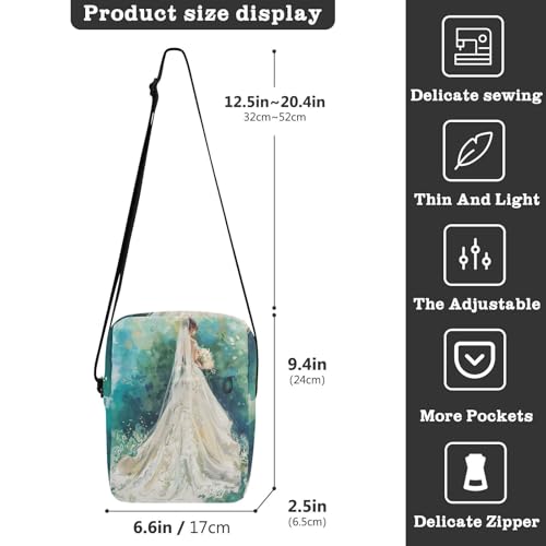 messenger bag Crossbody Bags For Women Cross Body Purses Adjustable Strap for work work - Beautiful Wedding Dress3