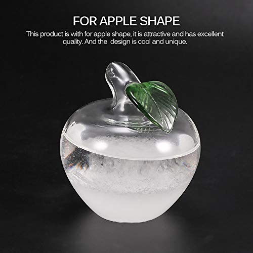 Weather Predictor- Storm Glass Weather Forecaster Weather Stations Glass Weather Forecast Bottle Liquid Barometer Desktop Decoration for Home Office Gift (Apple-Shaped) - Thumbnail 3