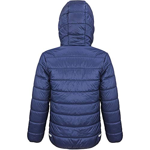 Result - Gefütterte Kinder Steppjacke/Navy/Lime, M (128)