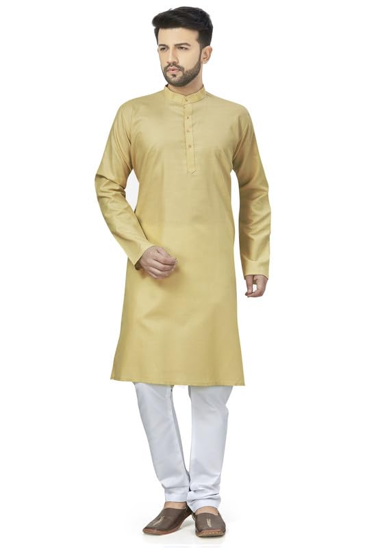 Be Active Men's Traditional Solid Full Sleeves Kurta || Cotton Kurta For Men || Men Kurta For Wedding || Kurta For Men (N-Rfsk0001 34 Kr Xxl)