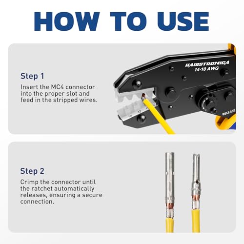 Image of haisstronica Crimping Die for Solar Connectors, AWG 14-10 | Replacement Die, Chromium-Plated Surface, Contact-Pin Cavities, Compatible Handle Upgrade, PV Projects