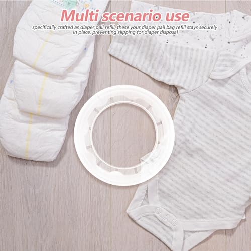 Veemoon Anillos de Repuesto para Cubo de Pañales, 4 Piezas, Plástico Resistente, Diseño Delgado Compatible con Cubos de Basura para Pañales, Sistema de Bloqueo Antiolor para Uso en - imagen 6