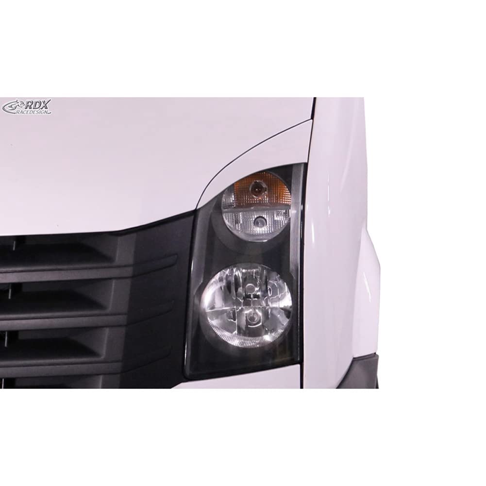 RDX Racedesign Head light spoilers compatible with Volkswagen Crafter 2006-2017 (ABS)