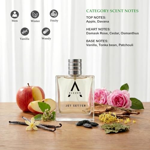 Image of A ELEVEN Jet Setter Eau De Parfum for Unisex Fruity Woody Vanilla Fragrance Long Lasting Upto 8 Hours 25% Perfume Oil Concentration Premium Winter Signature Scent 50ML