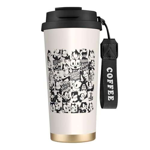 タンブラー フィリックス ザ キャット グッズ 水筒 コーヒーカップ コンビニカップ ステンレスボトル 保温保冷 ストロー付き 持ち運び 直接ドリップ 大容量 おしゃれ プレゼント