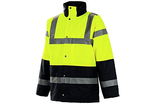 Parka de trafic jaune L imperméable et réfléchissante PORS466YERL