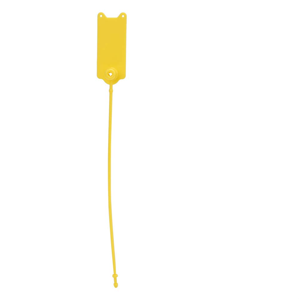 100Pcs 195mm Disposable Cable Zip Ties, Anti-Theft Self-Locking Tie for Clothes Suitcase Shoes Bag Label Tag(Yellow)