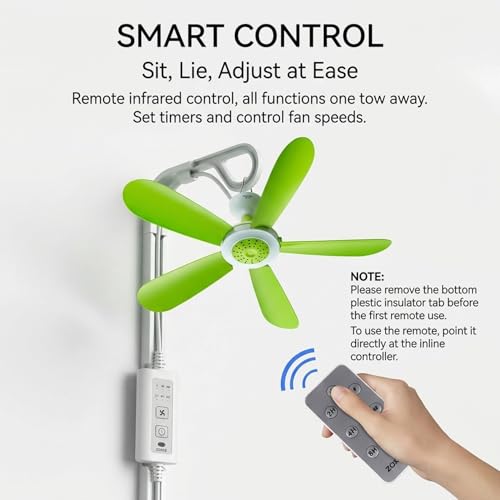 Ventilateur de plafond portable USB de 16,5 pouces avec télécommande - 3