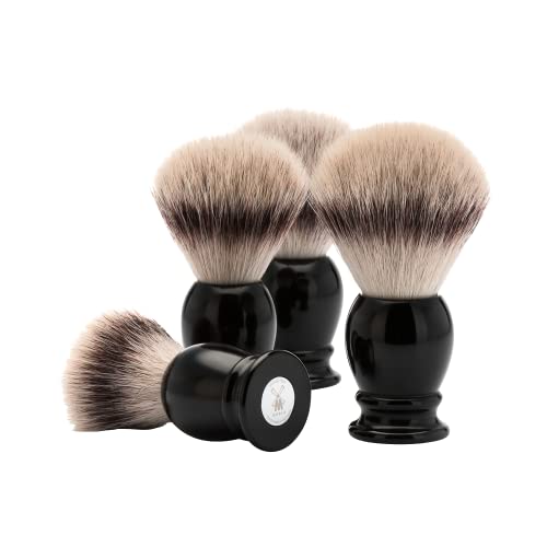 Veganer Rasierpinsel MÜHLE Classic mit Silvertip Fibre und schwarzem Griff