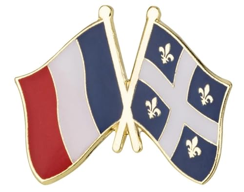 Épingle en émail France Canada Québec au design soigné et finition émaillée durable