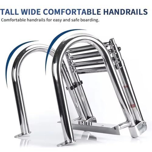 Escalera telescópica plegable de 4 peldaños para piscina miniatura 4