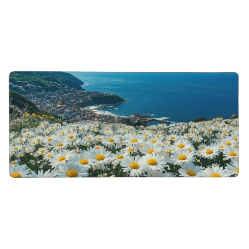 Tapis de Souris Océan Bords surpiqués Évite Effilochage Tapis Bureau XXL