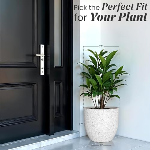 Image of YUCCABE ITALIA FOXB PCUP 15 INCH Pots for Plants Highly Durable Polymers Lightweight Indoor Outdoor Flower Pot Gamla Tree Planter Container Planters for Living Room, Balcony, Garden, Office